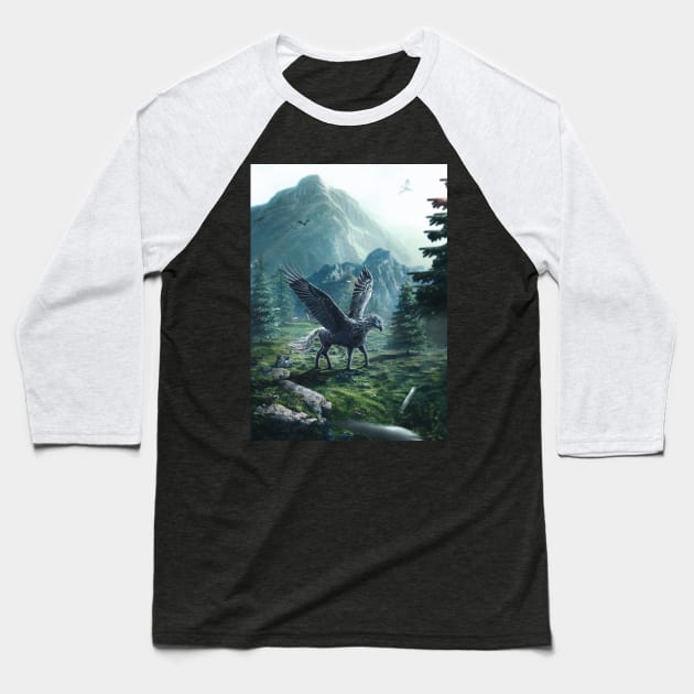 Mythical Creature Baseball T-Shirt by Aniket Patel